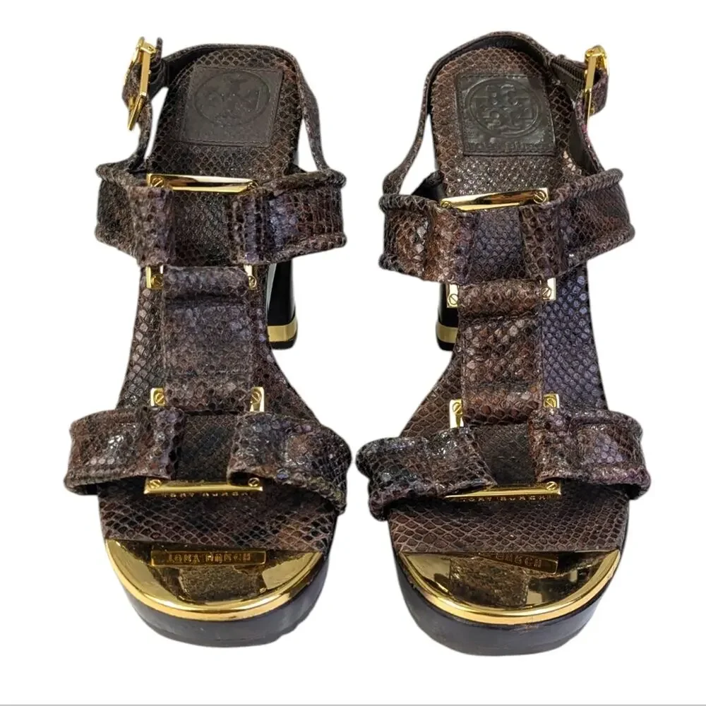 Tory Burch Karmen Sandals GUC $269 Size 8.5M   S3537